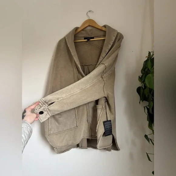 Forever 21 French Terry Jacket in Taupe - Picture 6 of 8